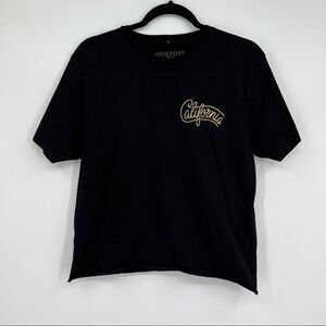 California T shirt state tourist cropped black state map size medium